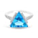 18K White Gold Swiss Blue Topaz and Diamond Ring 4.29ctw