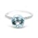 14K White Gold Aquamarine and Diamond Ring 2.13ctw