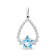18K White Gold Aquamarine and Diamond Pendant 2.92ctw