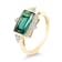 18K Yellow Gold Green Tourmaline and Diamond Ring 2.34ctw
