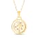 14K Yellow and White Gold Libra Zodiac and Constellation Rotary Pendant