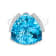 18K White Gold Swiss Blue Topaz and Diamond Ring 9.72ctw