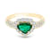 18K Yellow Gold Emerald and Diamond Ring 1.25ctw