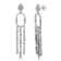 18K White Gold Fringe Drop Diamond Earrings 2.43ctw