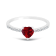 14K White Gold Garnet and Diamond Ring .73ctw