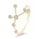 18K Gold Diamond Cancer Zodiac Constellation Ring .17ctw