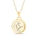 14K Yellow and White Gold Virgo Zodiac and Constellation Rotary Pendant