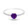 14K White Gold Purple Garnet and Diamond Ring .54ctw