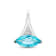 18K White Gold Apatite and Diamond Pendant 1.62ctw