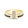 Gold Black and White Diamond Ring set in Rectangle Shape
