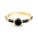 14K Yellow Gold Enamel Ring with  Black Onyx and Diamond