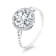 18K White Gold White Topaz and Diamond Ring 2.63ctw