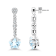 18K White Gold Aquamarine and Diamond Earrings 3.91ctw