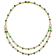 18K Yellow Gold Green Tourmaline Necklace with 2.69 ctw Diamonds