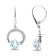 18K White Gold Aquamarine and Diamond Earrings 4.12ctw