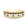 Gold Ring with Black and White Diamonds