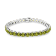 5.00mm Round Peridot Sterling Silver Bracelets