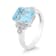 18K White Gold Sky Blue Topaz and Diamond Ring 2.66ctw
