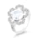 14K White Gold Moonstone and Diamond Ring  2.37ctw