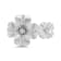 18K White Gold Diamond Floral Ring  .14ctw