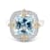 18K White Gold Aquamarine and Diamond Ring 3.40ctw