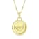 Yellow gold Plate over Sterling Silver Capricorn Zodiac Constellation Pendant