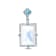 18K White Gold Moonstone, London Blue Topaz, and Diamond Pendant 8.43ctw