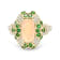 18K Yellow Gold Ethiopian Opal, Tsavorite, and Diamond Ring 1.97ctw