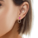 10K Yellow Gold Pink Tourmaline Adjustable Earrings with 0.31 ctw Diamonds