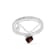Garnet Heart Ring with Sapphire Accents, Sterling Silver.