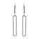 18K White Gold Link Drop Diamond Earrings 1.07ctw