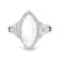 18K White Gold Moonstone, London Blue Topaz, and Diamond Ring 3.70ctw