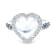 18K White Gold Moonstone, London Blue Topaz, and Diamond Ring 4.40ctw