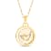 14K Yellow and White Gold Capricorn Zodiac and Constellation Rotary Pendant
