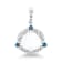 18K White Gold Moonstone, London Blue Topaz, and Diamond Pendant 4.11ctw