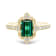 18K Yellow Gold Green Tourmaline and Diamond Ring 1.29ctw