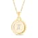 14K Yellow and White Gold Gemini Zodiac and Constellation Rotary Pendant