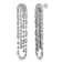 18K White Gold Drop Dangle Diamond Earrings 2.55ctw