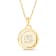14K Yellow and White Gold Cancer Zodiac and Constellation Rotary Pendant