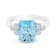 18K White Gold Sky Blue Topaz and Diamond Ring 2.66ctw