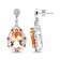18K White Gold Morganite, Orange Sapphire, and Diamond Earrings 11.52ctw