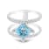 18K White Gold Aquamarine and Diamond Ring 2.26ctw