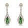 18K Yellow Gold Green Tourmaline and Diamond Earrings
