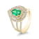 18K Yellow Gold Emerald and Diamond Ring 2.14ctw