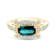 18K Yellow Gold Green Tourmaline and Diamond Ring 1.45ctw