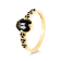 18K Yellow Gold Black Diamond Ring