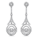 18K White Gold Dangle Drop Diamond Earrings 1.51ctw