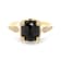 Gold Black Cushion Shape Diamond Ring