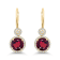 18K Yellow Gold Garnet and Diamond Earrings 8.30ctw