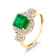 14K Yellow Gold Emerald and Diamond Ring 1.73ctw